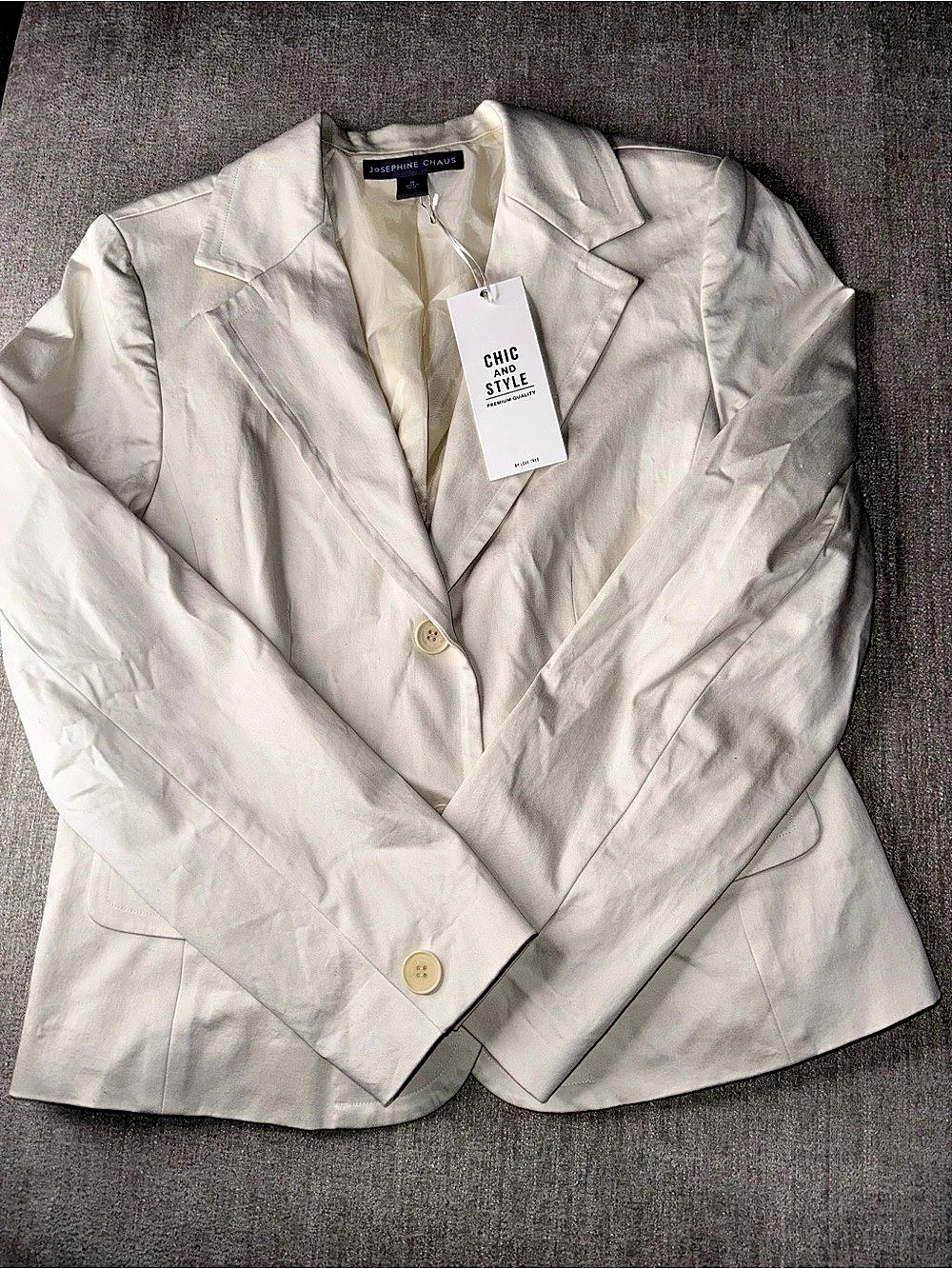 Josephine Chaus White/Ivory Tailored Blazer – Size 12